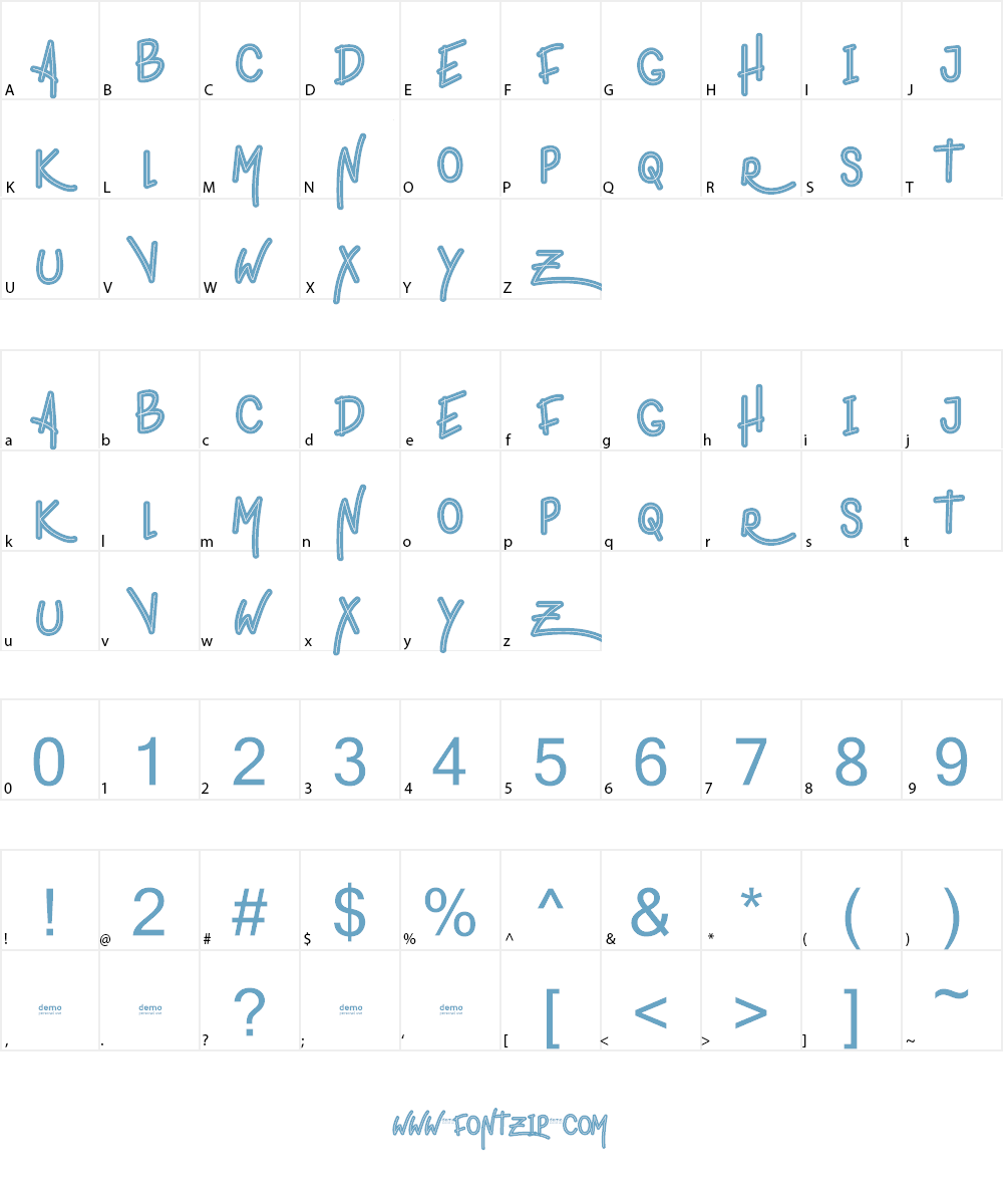 ligera rouden Font Character